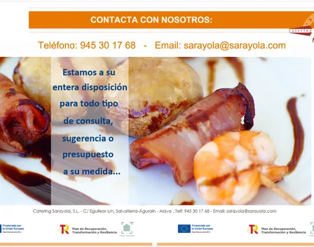 Catering Sarayola – catering en Agurain / Salvatierra