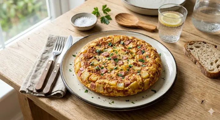 Tortilla de patatas servida en un plato (imagen ilustrativa)